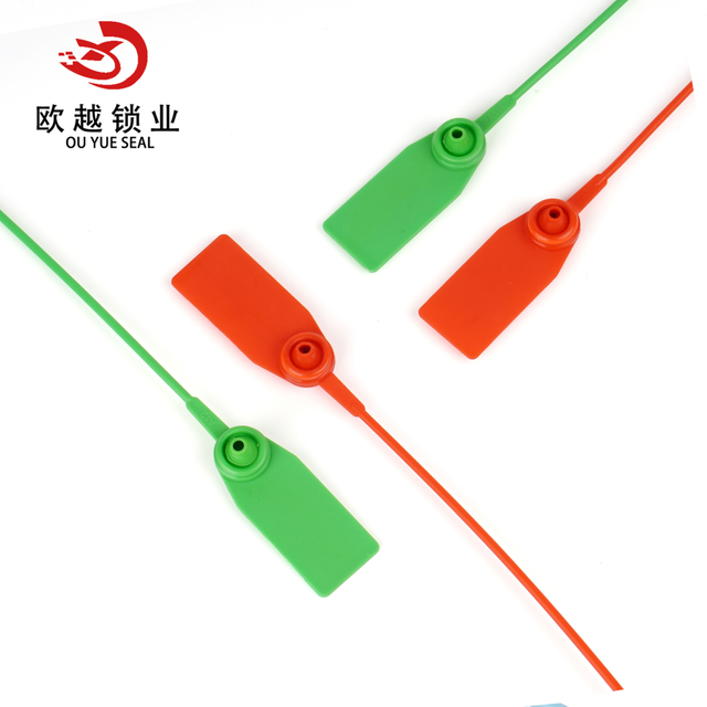 El parte movible del metal de la seguridad OYPS105 rasga el sello plástico de la seguridad con la impresión