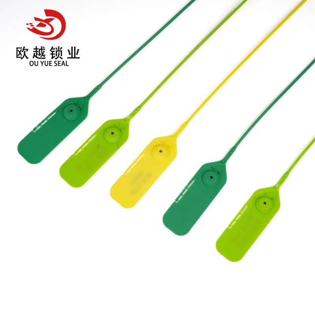 OY-PS107 Logotipo personalizado Número de serie Sello de contenedor de seguridad desechable a prueba de manipulaciones Sello de plástico