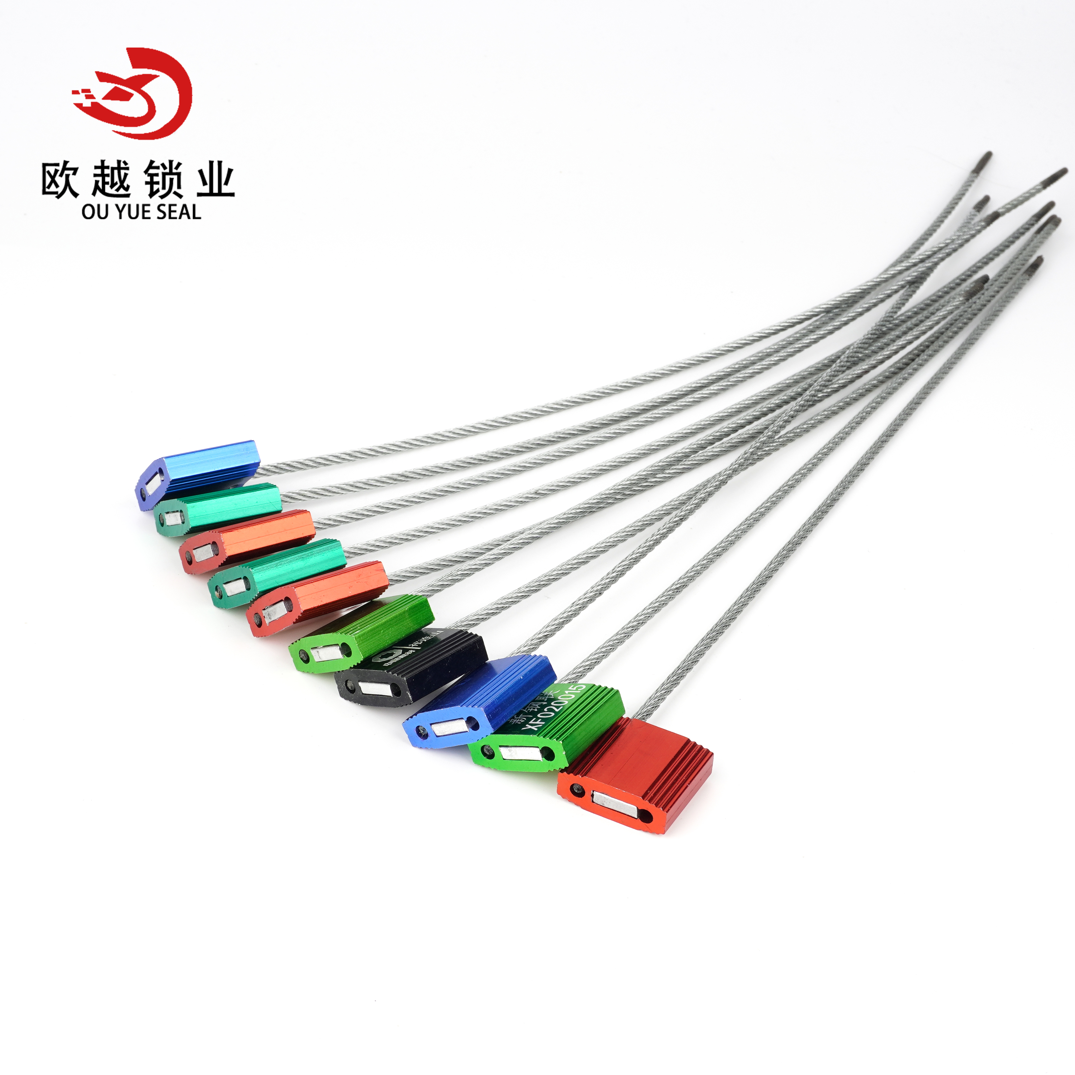 Sello de cable de seguridad OYCS105 para contenedores con sello de cable de código de barras con número de serie