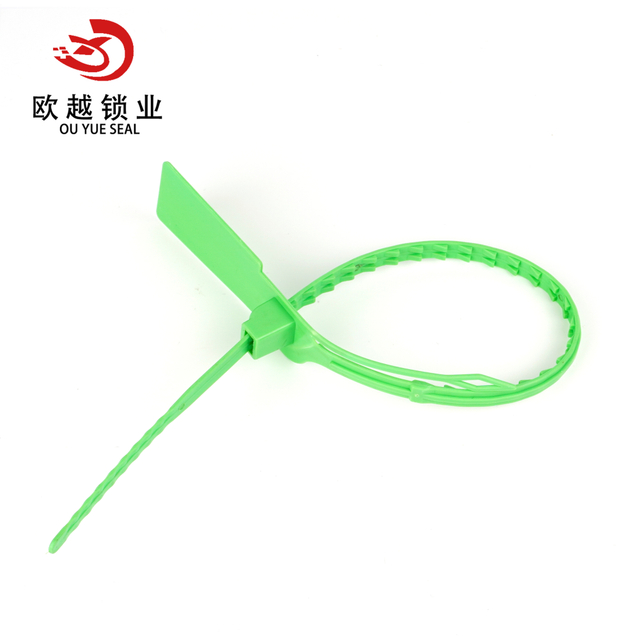 OY-PS110 Bolsa de alta seguridad Empaque Sello de plástico hermético Uso único con logotipo y sello de etiqueta numerada