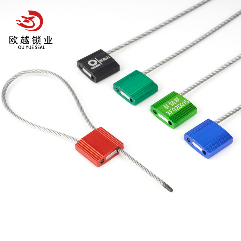 Sello de cable de seguridad OYCS105 para contenedores con sello de cable de código de barras con número de serie
