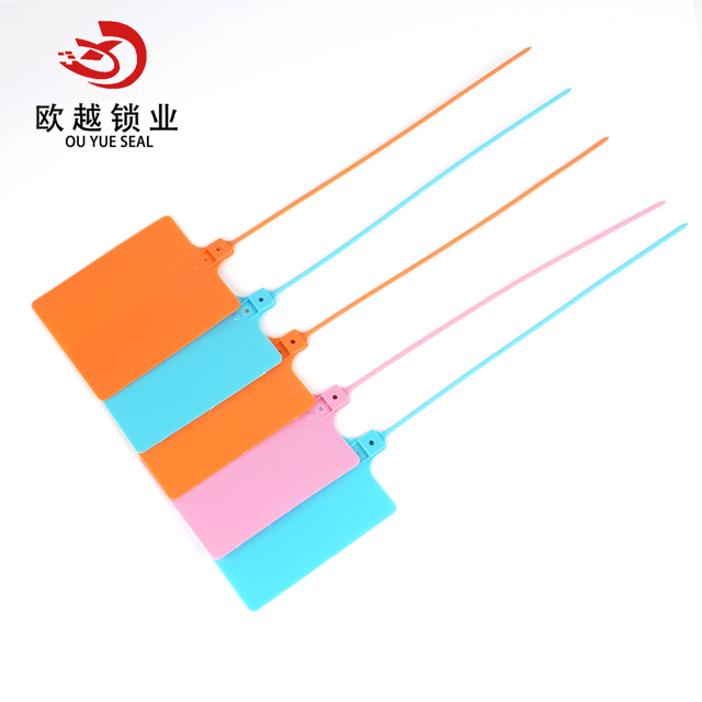 Sello de plástico grande para ropa, zapatos, sellos de equipaje de plástico desechables OY-PS108